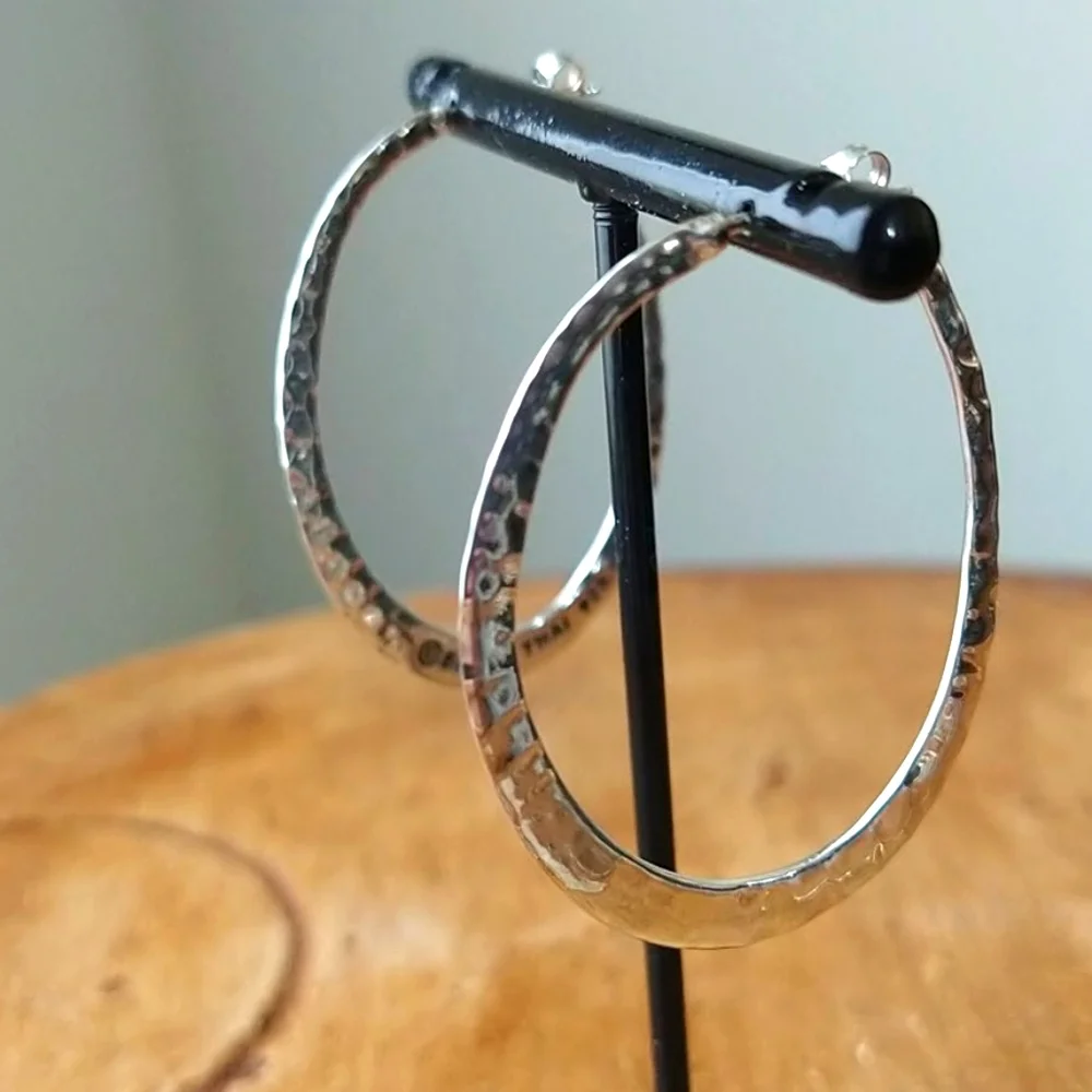 Studio Barse 925 Thai Sterling Silver Hoop Earring - Picture 2 of 5